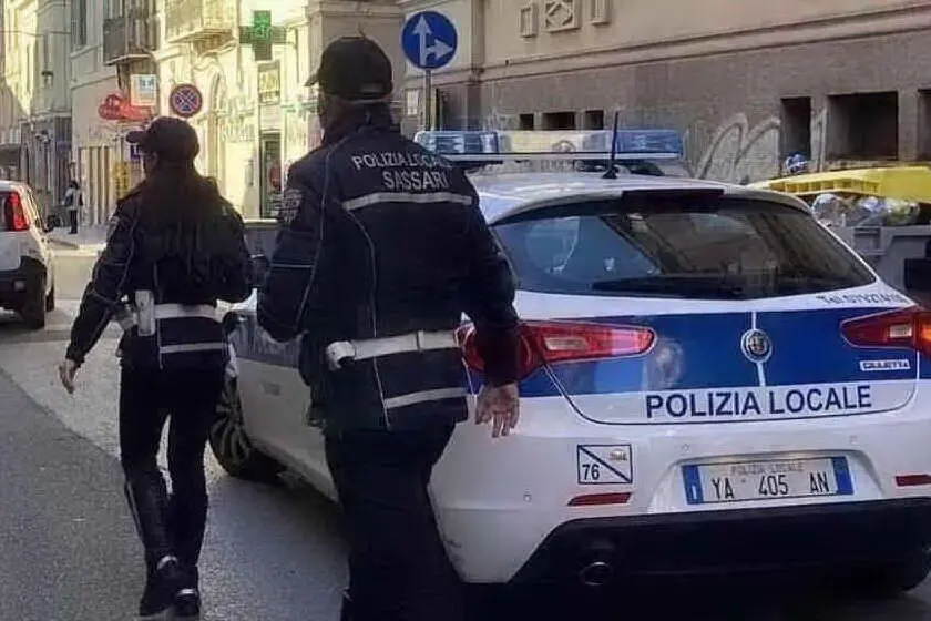 I vigili a Sassari (Foto Comando)