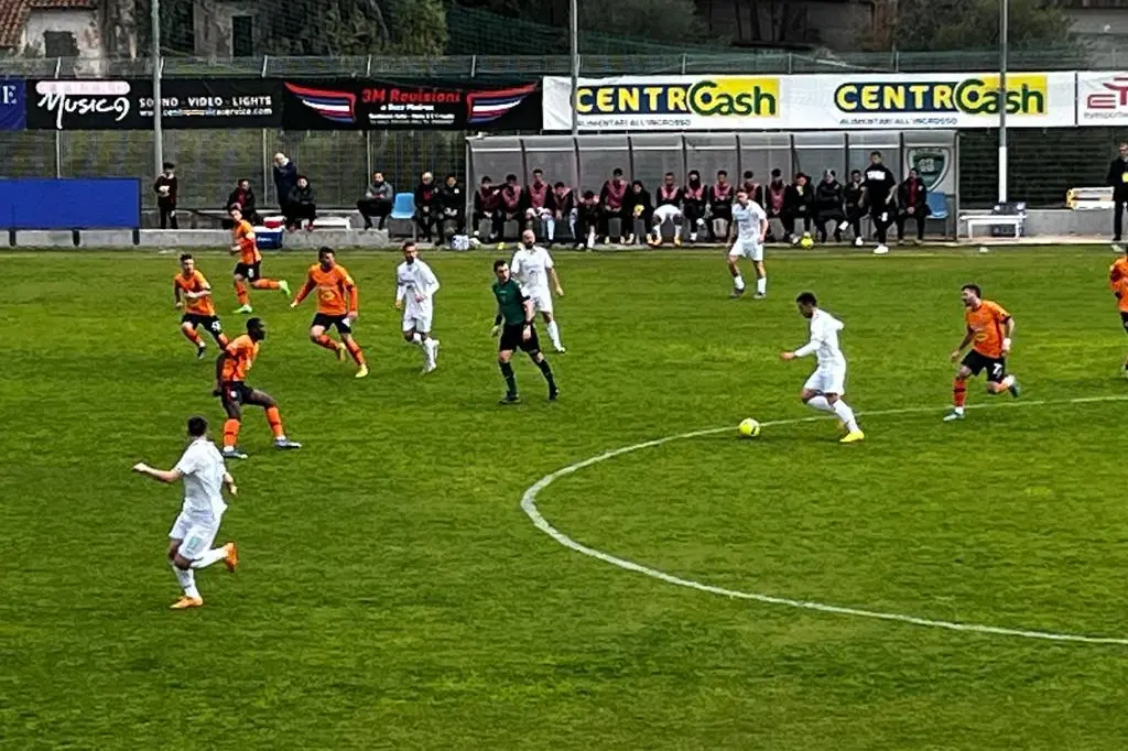 Un'immagine del match tra l'Olbia e l'Aquila Montevarchi (foto Ilenia Giagnoni)