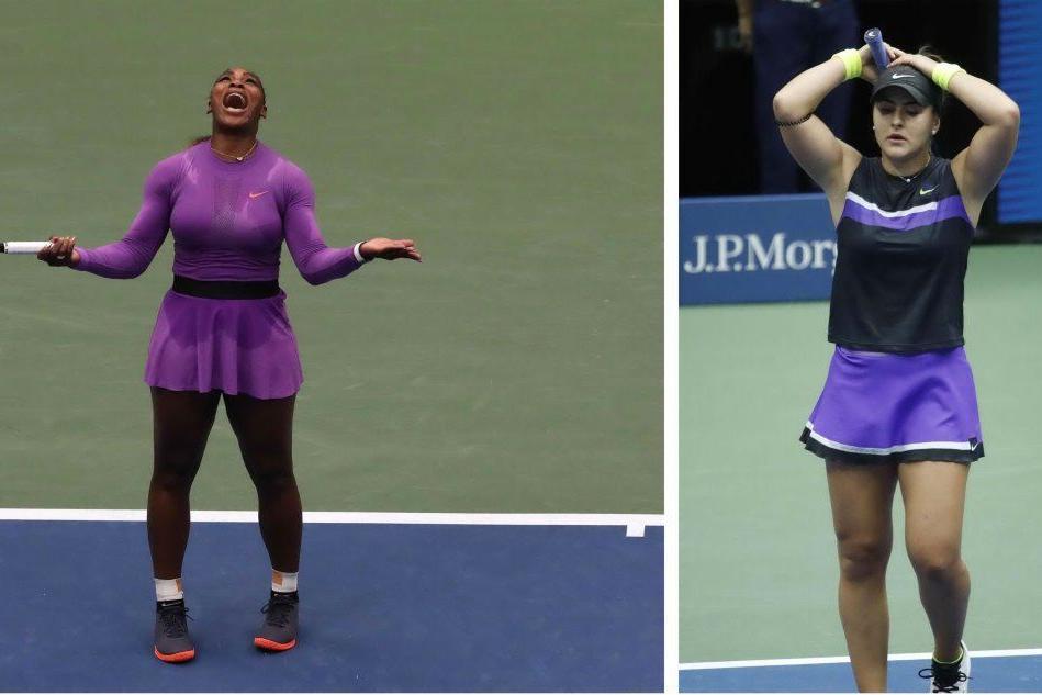 La disperazione di Serena e l'incredulità della Andreescu (Ansa)