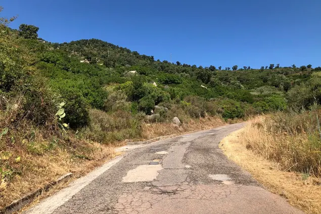 La strada di Argiola Onniga che da Arzana conduce alla provinciale 27 e poi alla zona marina (L'Unione Sarda - Secci)