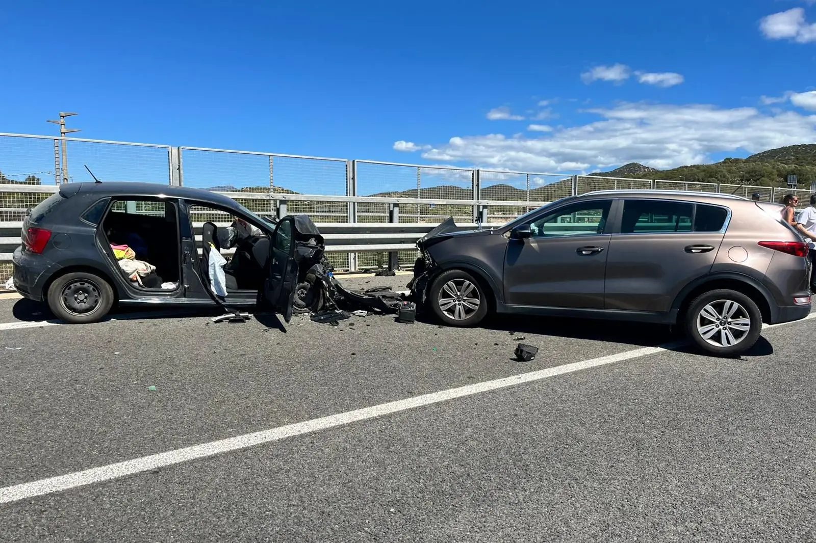 Le auto coinvolte nell'incidente