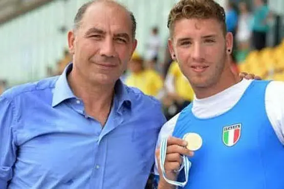 Vincenzo Abbagnale con il padre Giuseppe