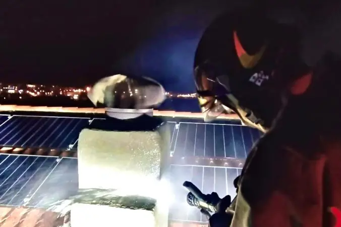 L'intervento del 115 (Foto Vigili del fuoco)