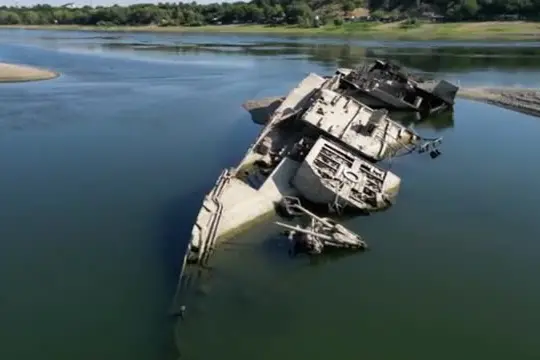 Il Danubio in siccità porta alla luce relitti di una flotta nazista