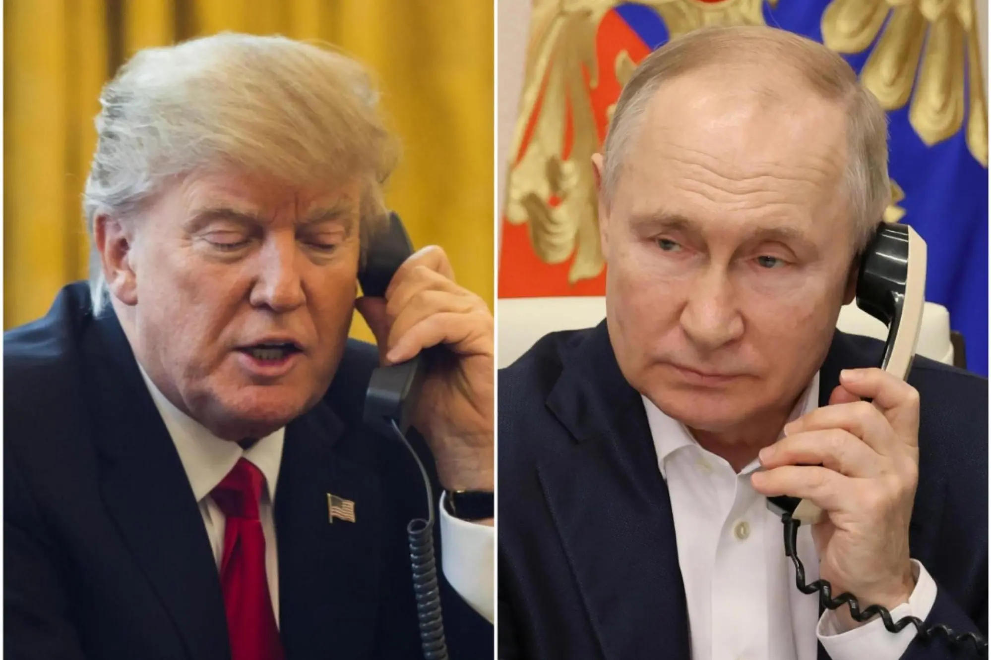 Donald Trump e Vladimir Putin (foto Ansa)