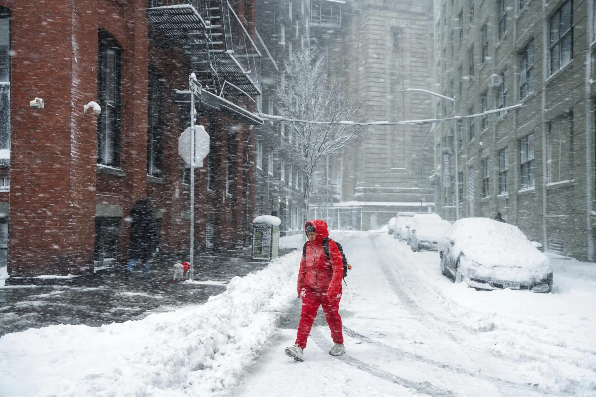 Neve a New York (Ansa-Epa)