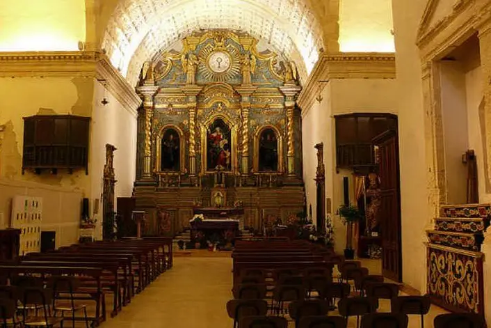 L'interno della chiesa di Sant'Agostino a Cagliari