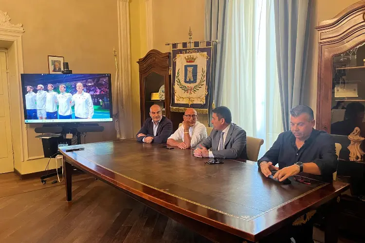 La presentazione dell'evento a Porto Torres (foto Pala)