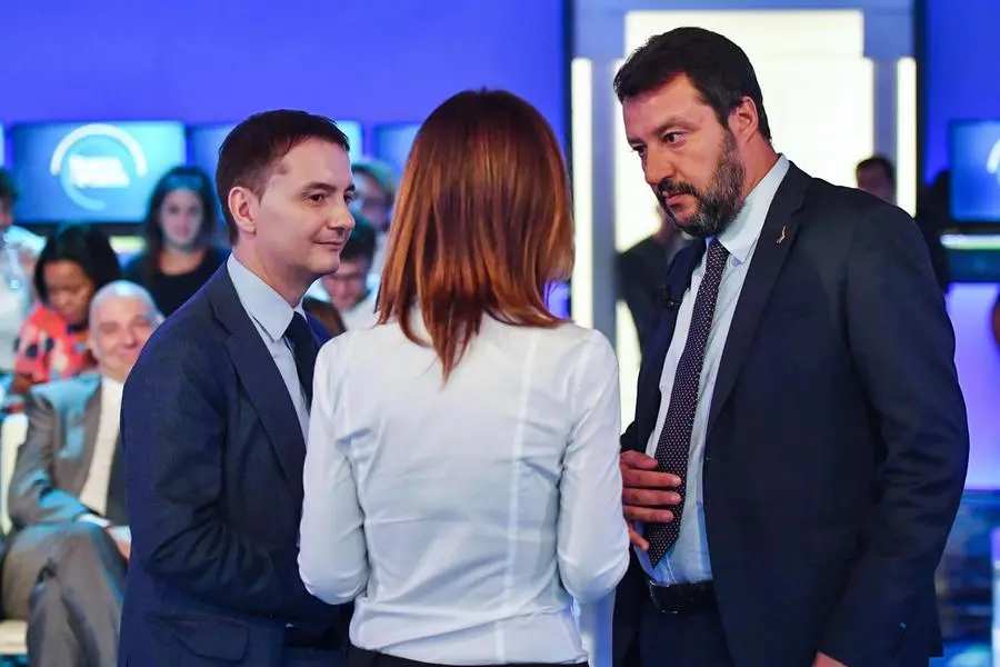 Luca Morisi e Matteo Salvini (Ansa)