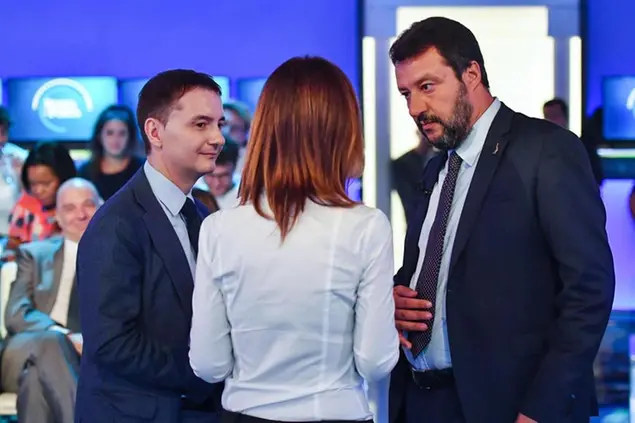 Luca Morisi e Matteo Salvini (Ansa)