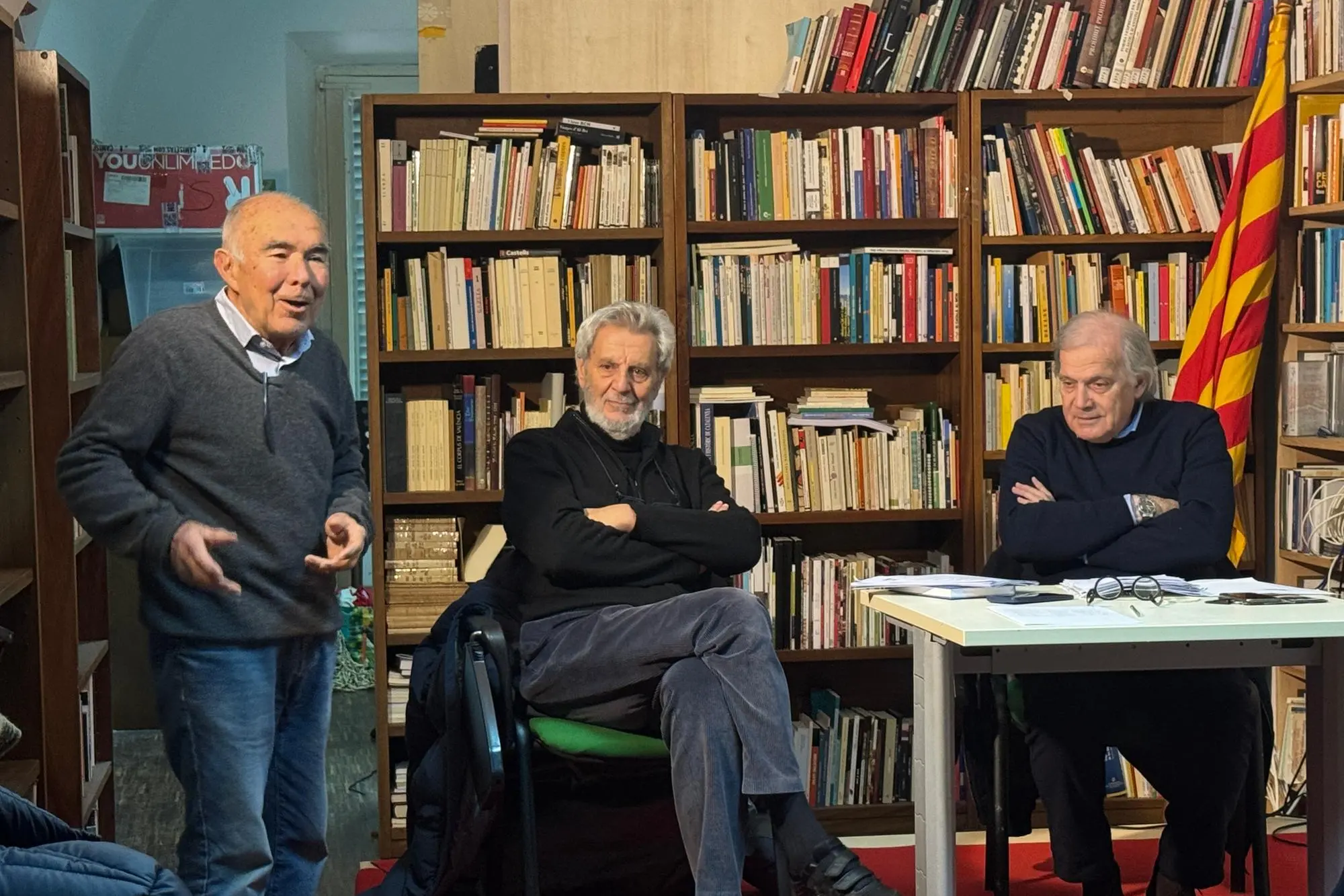 Da sx Carlo Sechi e gli avvocati Claudio Montalto e Francesco Carboni