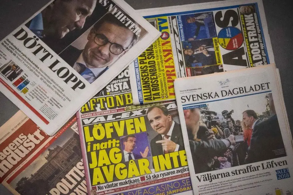 Giornali svedesi (Ansa)