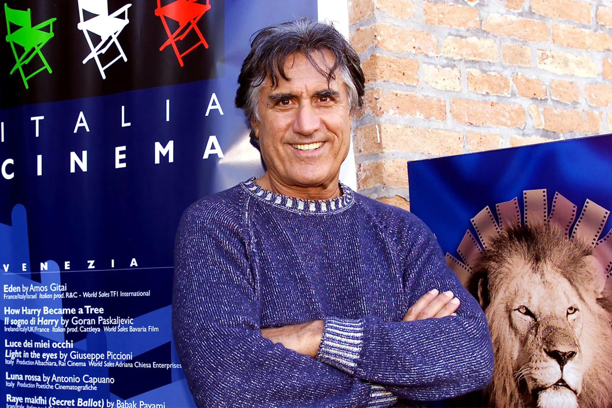 L' attore Lando Buzzanca fotografato oggi al Lido, nello Spazio Cinecitta'. CLAUDIO ONORATI / ANSA / on-PAL