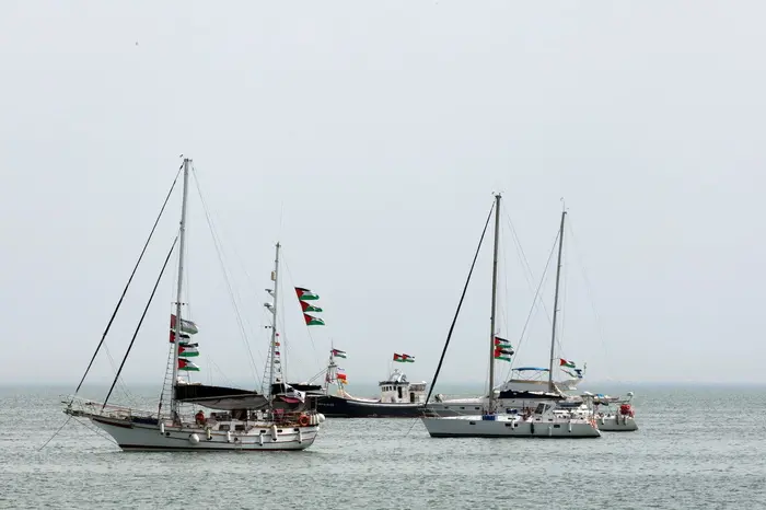 Parte della Global Sumud Flotilla (Ansa)