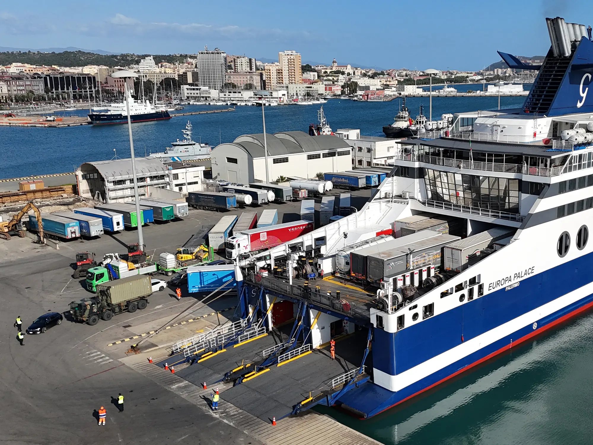Cagliari 28 marzo 2026- Porto imbarco nave Grimaldi - S. Anedda Endrich
