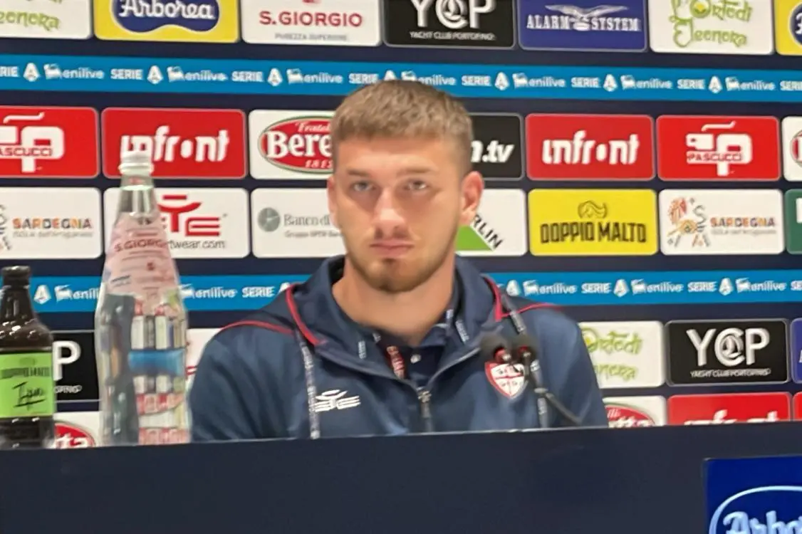 Semih Kılıçsoy dopo Cagliari-Pisa (foto Spignesi)