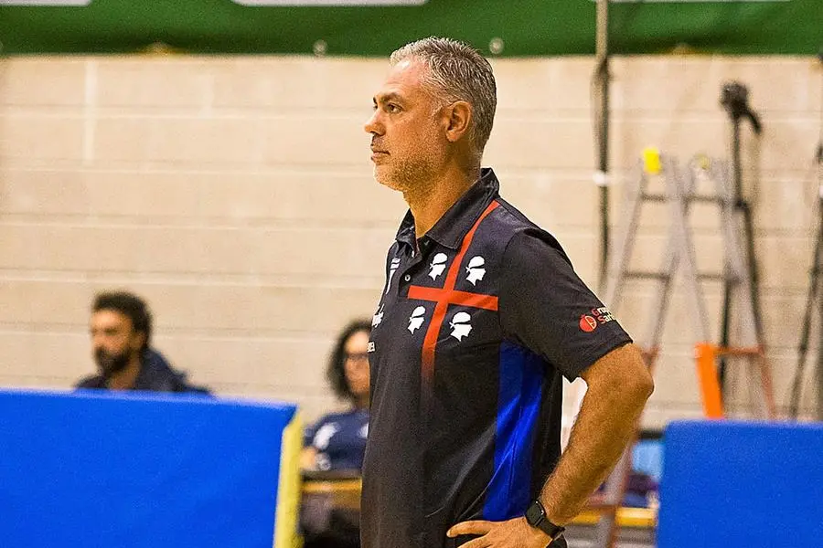 Il coach dell'Hermaea Dino Guadalupi (Foto Fabrizio Brioschi)