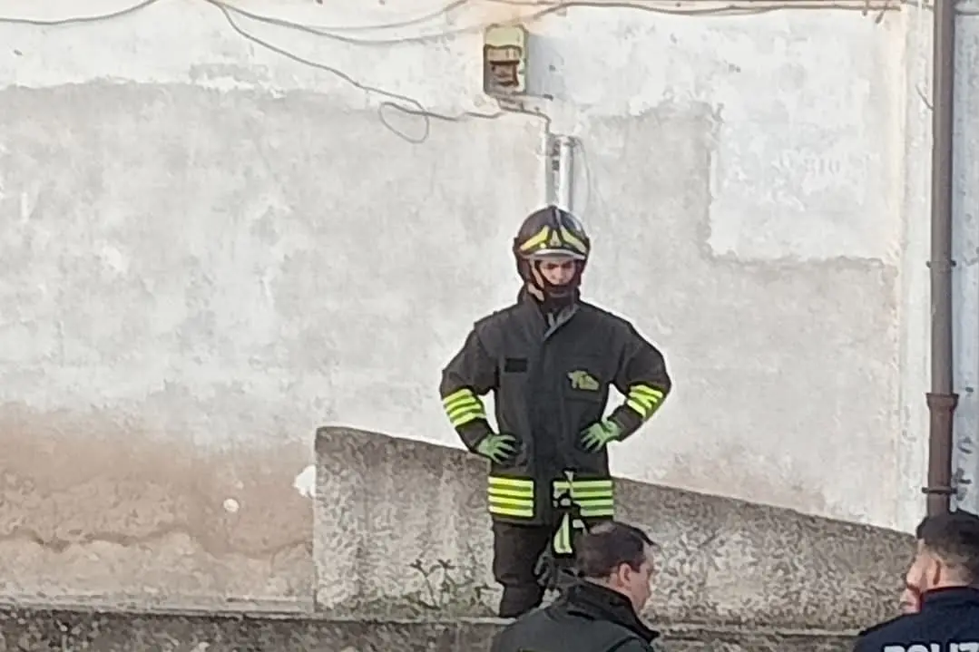 I vigili del fuoco sul posto