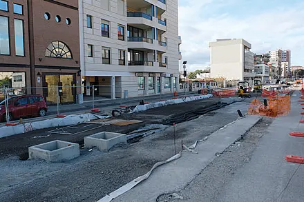 Cagliari viale Diaz cantiere metro (foto Giuseppe Ungari)