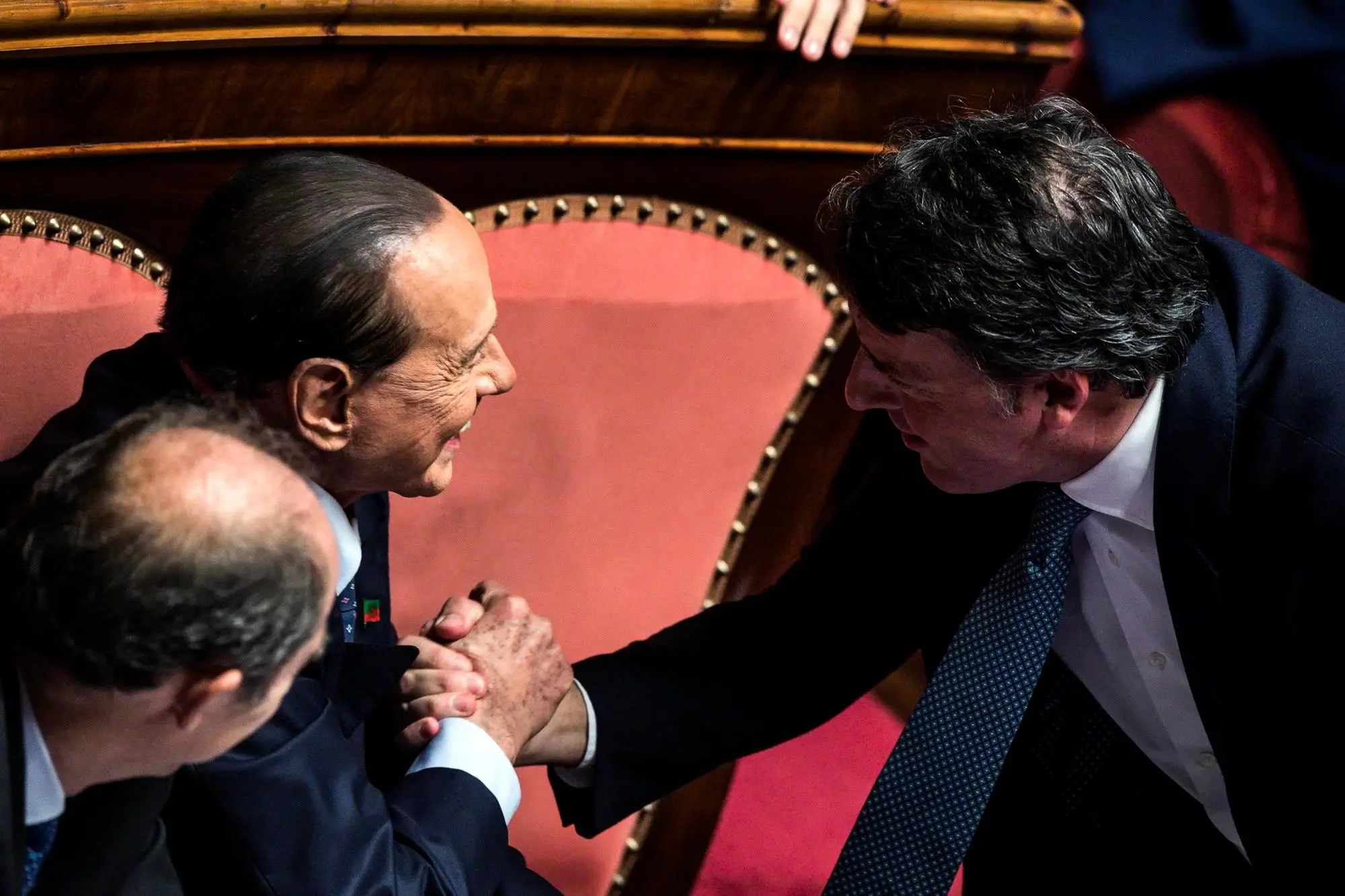Berlusconi e Renzi (Ansa)