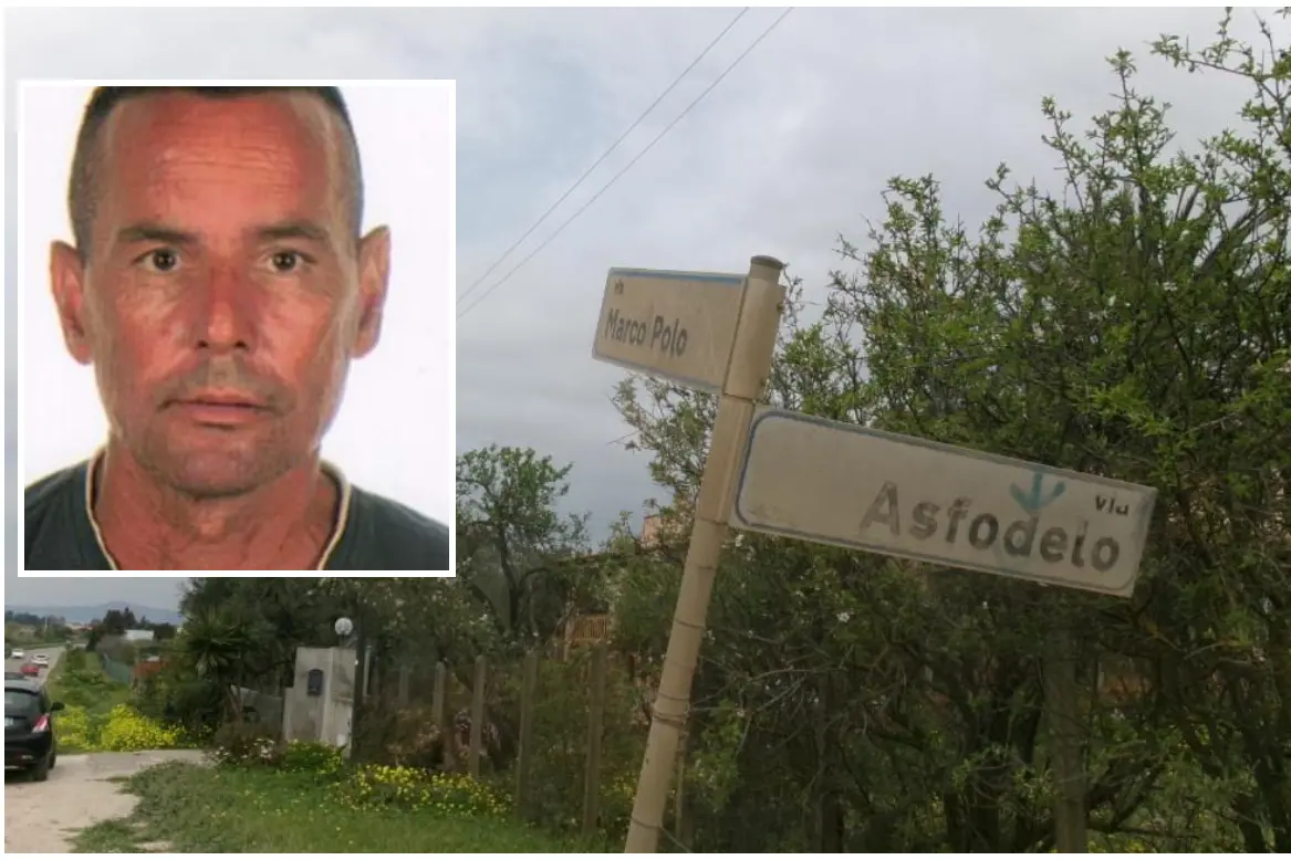 Fabio Frau e il luogo dell'incidente (foto Serreli)