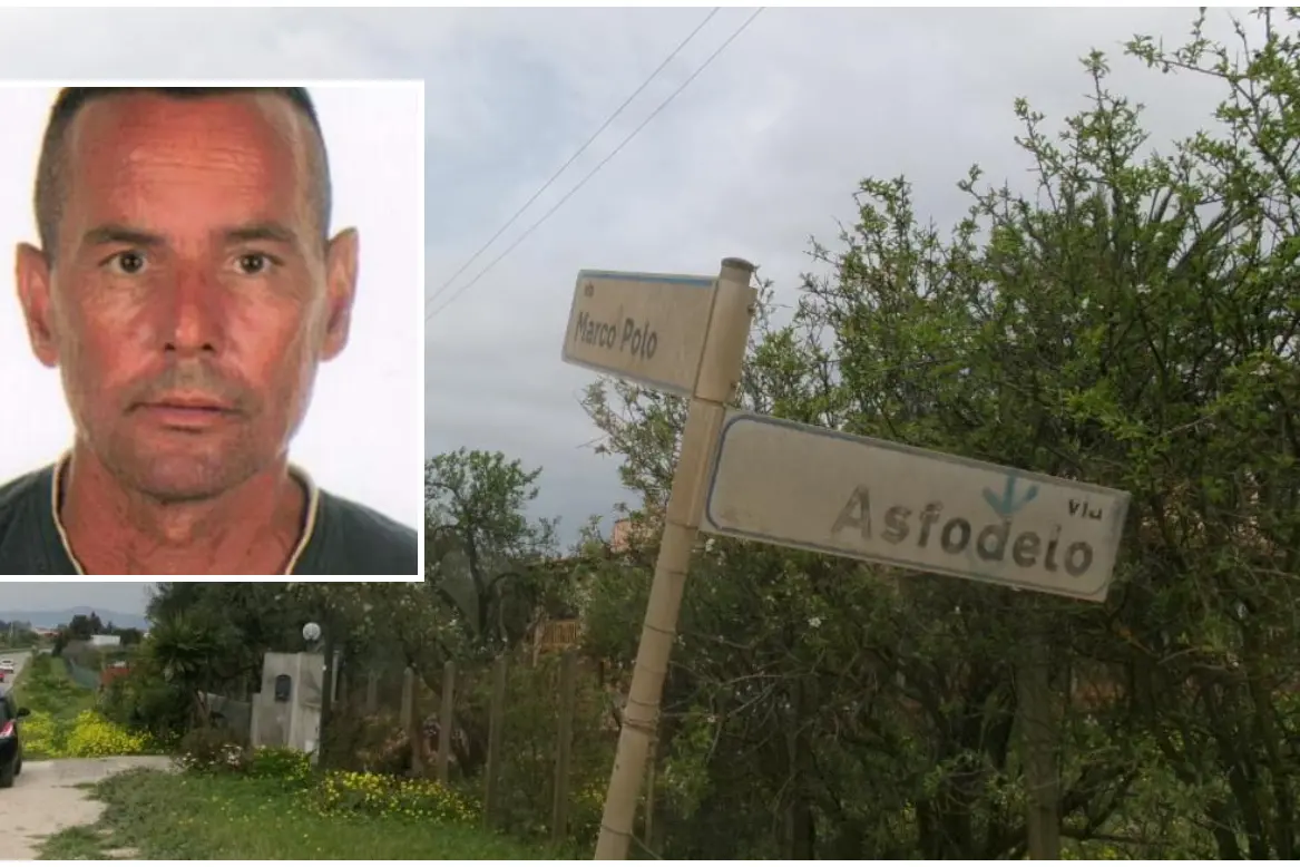 Fabio Frau e il luogo dell'incidente (foto Serreli)