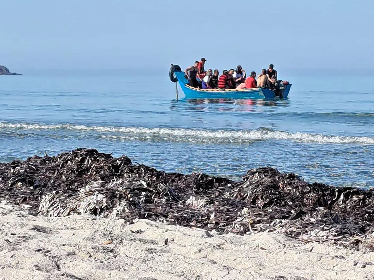 Sbarco di migranti nel Sulcis in una foto d’archivio