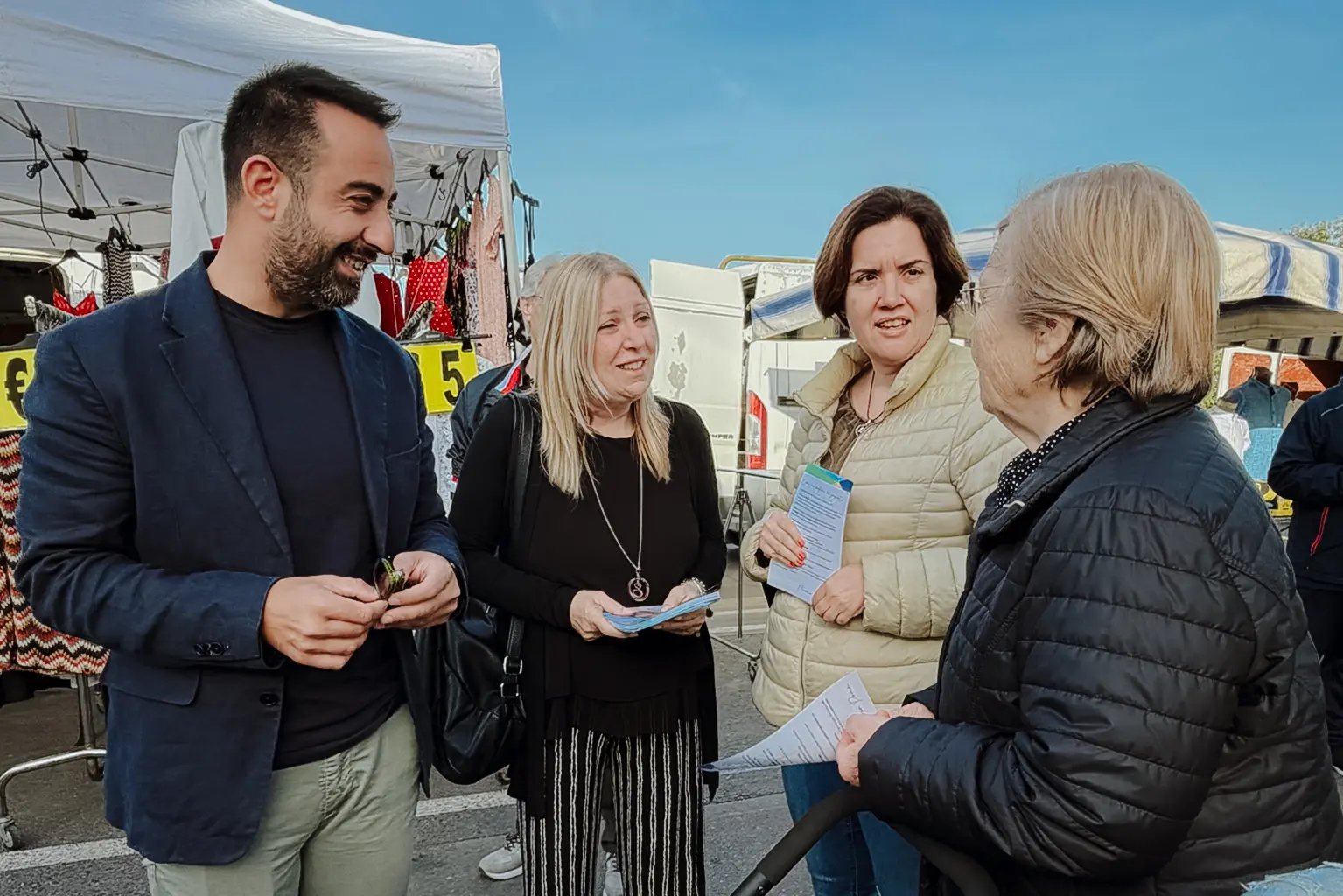 A sinistra Marco Porcu candidato sindaco del centrodestra a Quartu