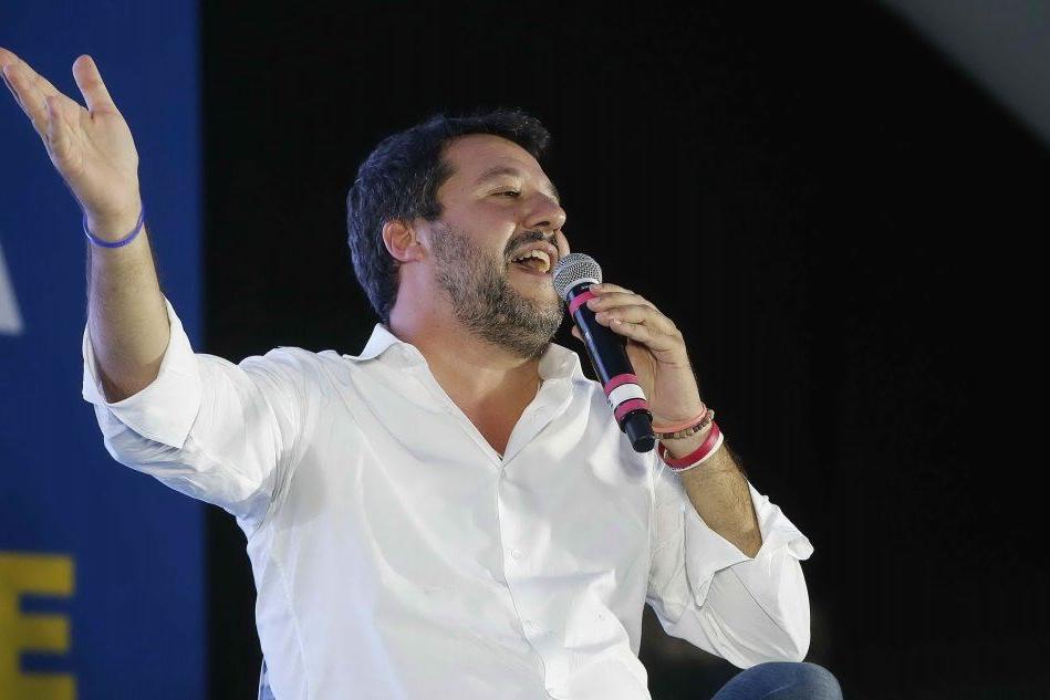 Matteo Salvini ad Atreju (Ansa)