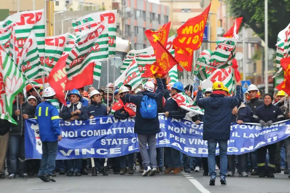 Una manifestazione a Cagliari