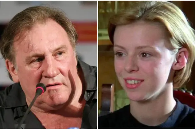 Gérard Depardieu (Ansa) e Emmanuelle Debever (dai social)