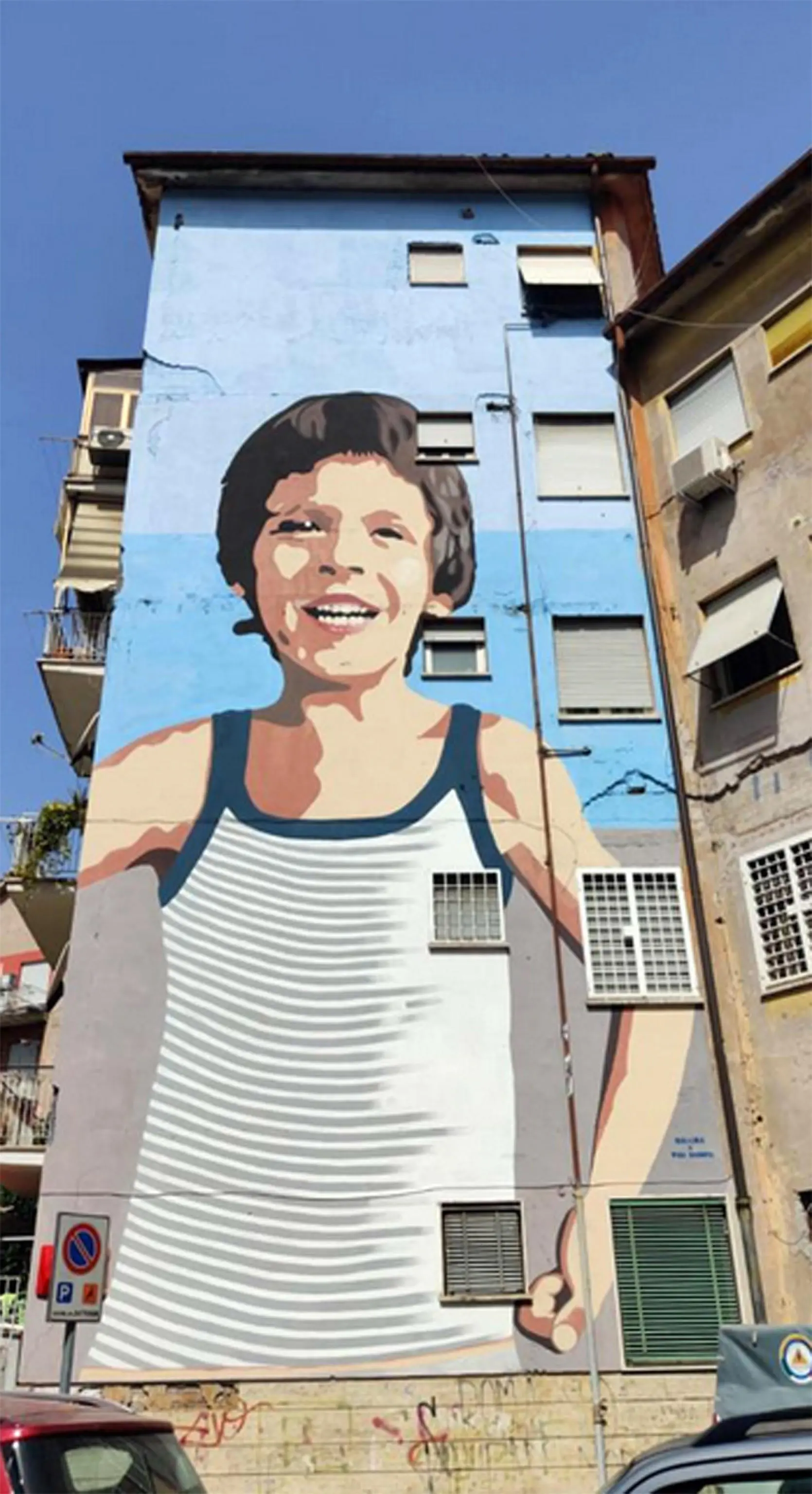 Il murales dedicato ad Alfredino Rampi alla Garbatella a Roma (foto Ansa)