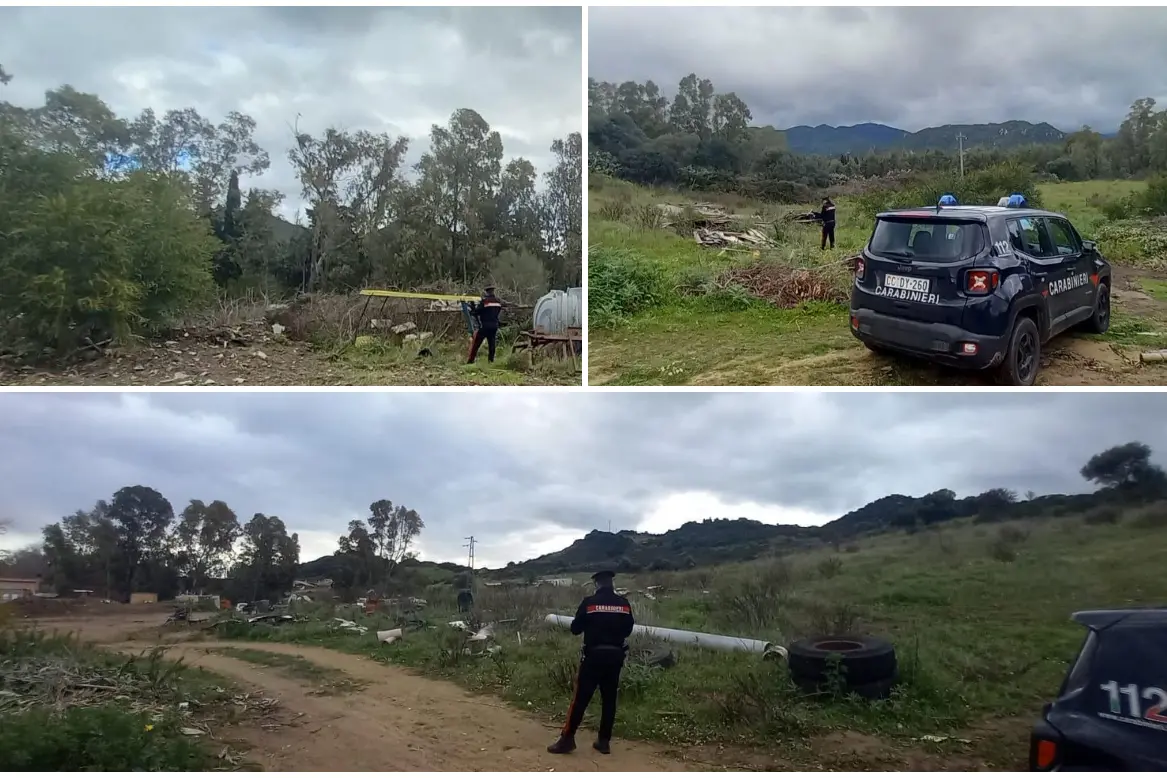 Discarica abusiva a Castiadas (foto carabinieri)