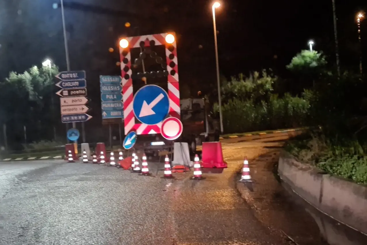 Lavori in corso sulla Statale 554