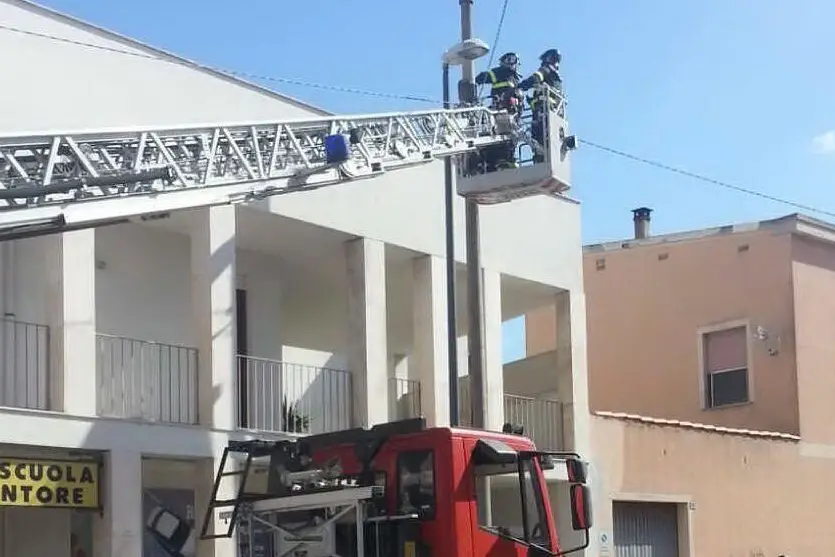 L'intervento dei vigili del fuoco