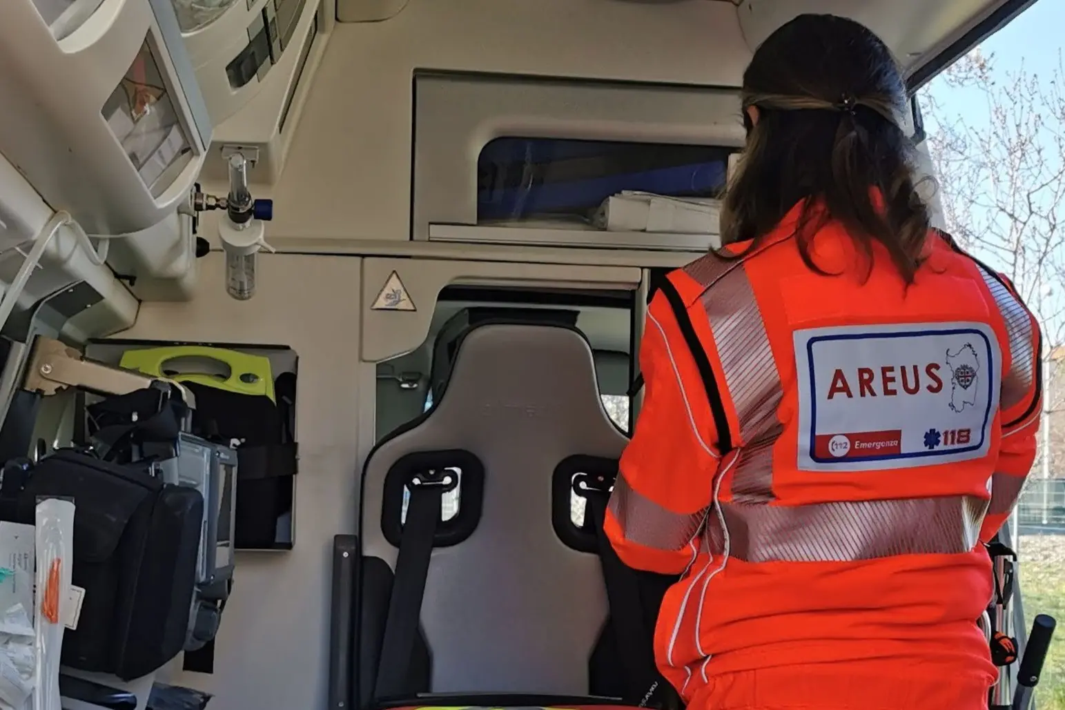 Intervento di un'ambulanza del 118