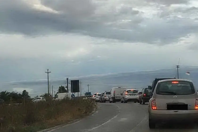 La strada rirale di san giovanni che si immette sulla statale 387 (Foto Andrea Serreli)