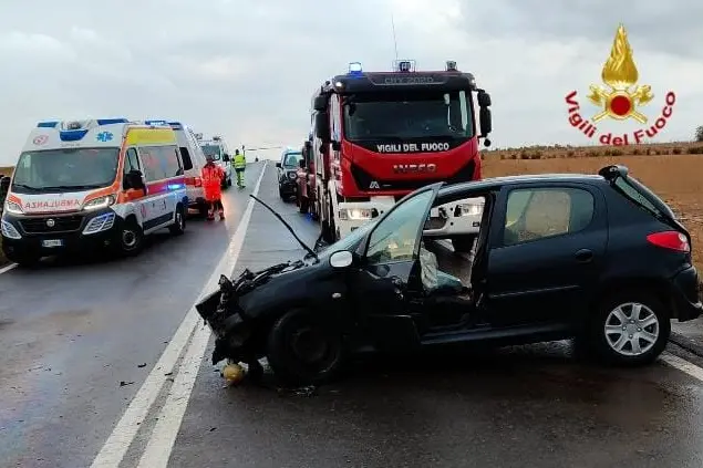 L'incidente (foto vigili del fuoco)