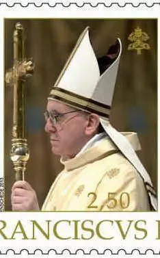 Un francobollo di Papa Francesco