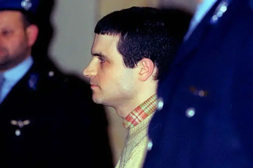 Luigi Chiatti a processo nel 1996 (foto Ansa)