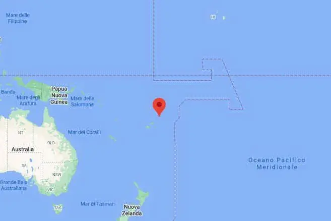 La posizione geografica di Wallis e Futuna (foto da Google Maps)