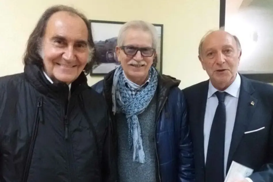 Da sinistra: Gavino Sanna, Sergio Mei e Raffaele Sestu (foto Pro Loco di Arzana)