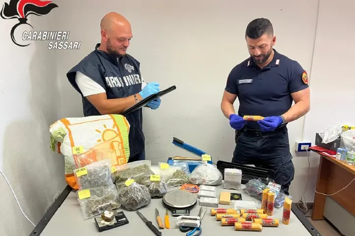 Il materiale sequestrato dai carabinieri