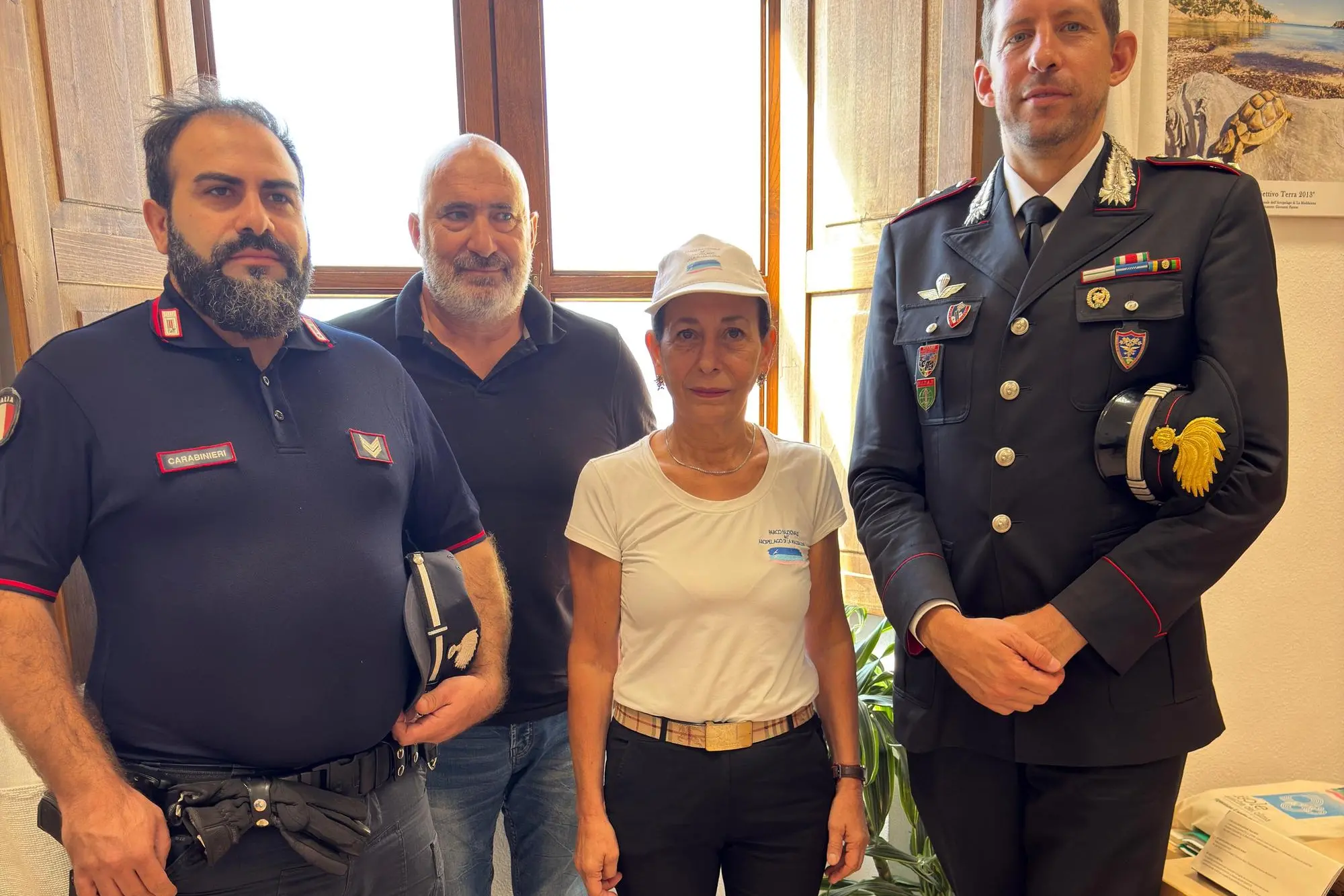 La Maddalena, incontro tra carabinieri forestali e vertici del Parco nazionale (foto Carabinieri Forestali)