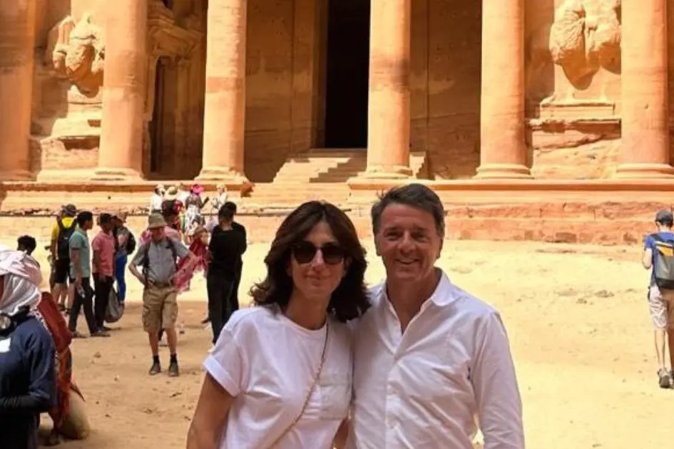 Matteo和Agnese Renzi在约旦（图片来自社交网络）