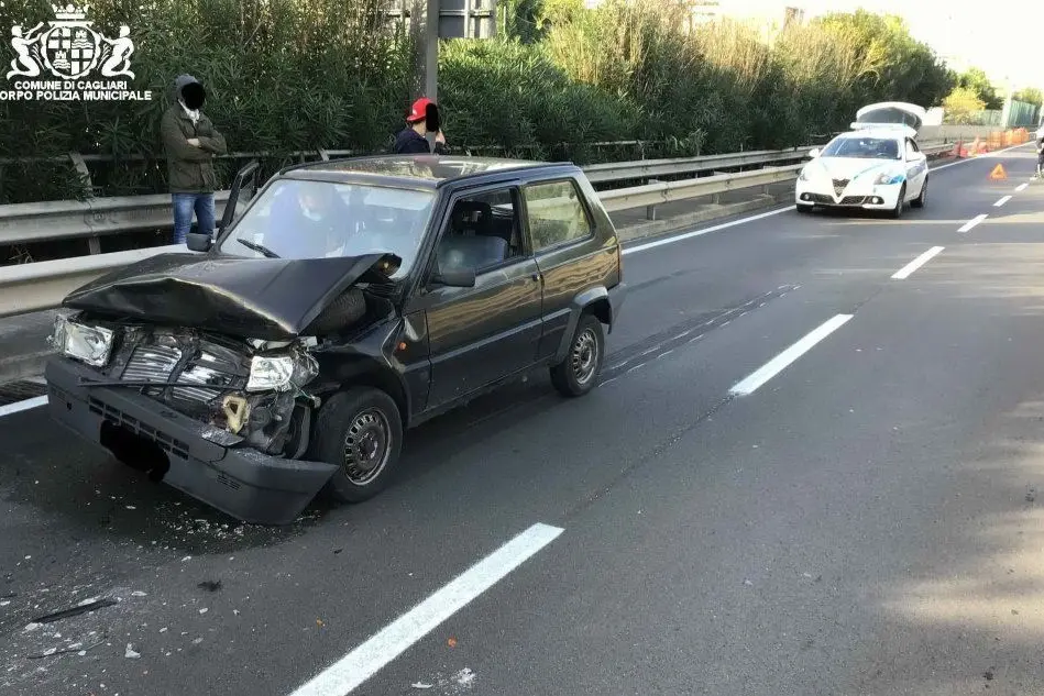 L'incidente (foto municipale Cagliari)