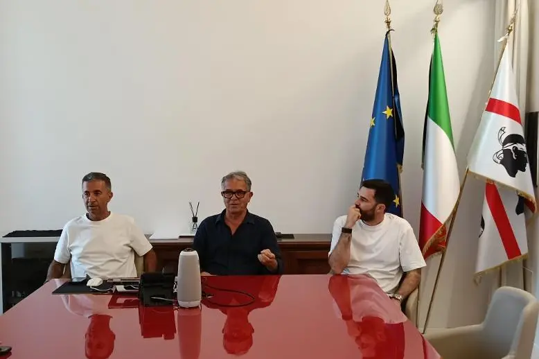 Balata, Nizzi e Usai durante la presentazione del Red Valley (foto Ilenia Giagnoni)