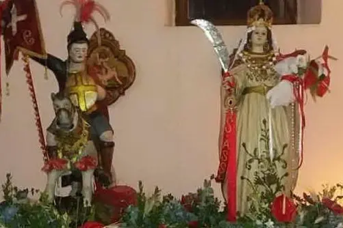 Le statue di San Giorgio e Santa Suia