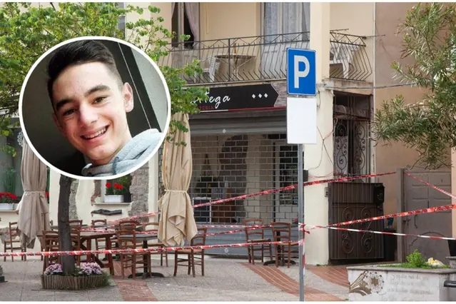 Il luogo dell'omicidio a Tortolì e, nel riquadro, Mirko Farci (archivio L'Unione Sarda)