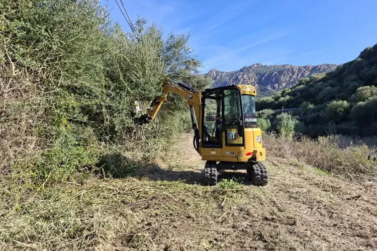 Pulizia degli argini del fiume a Viddalba (foto concessa)